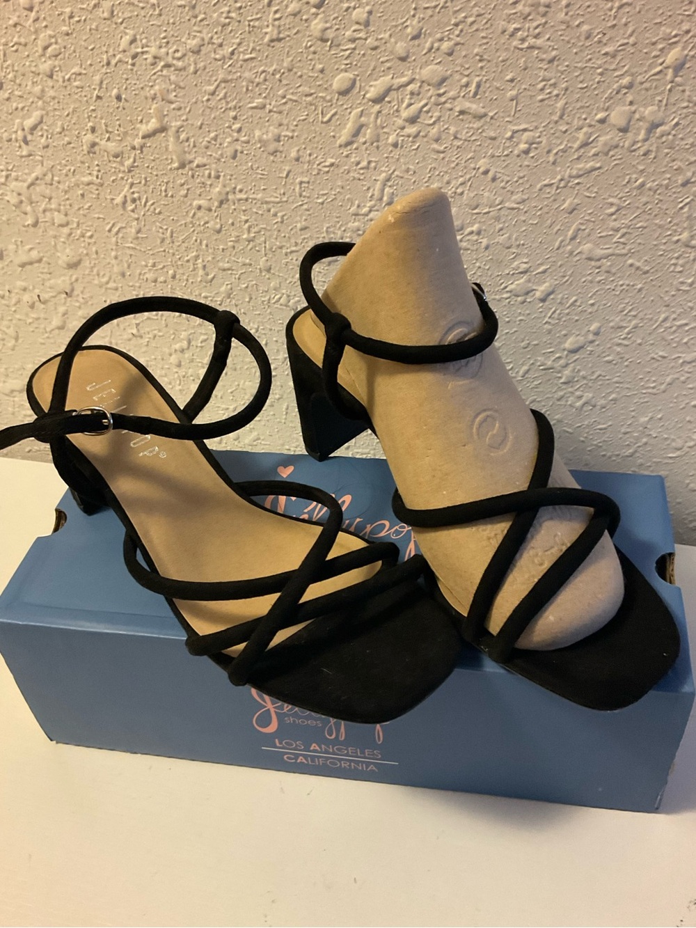 Jellypop Strappy Heels, Black
